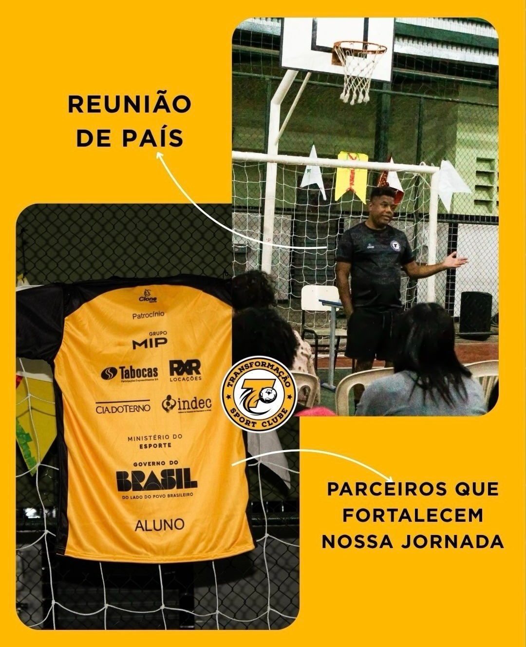 Início do futsal e reunião de pais